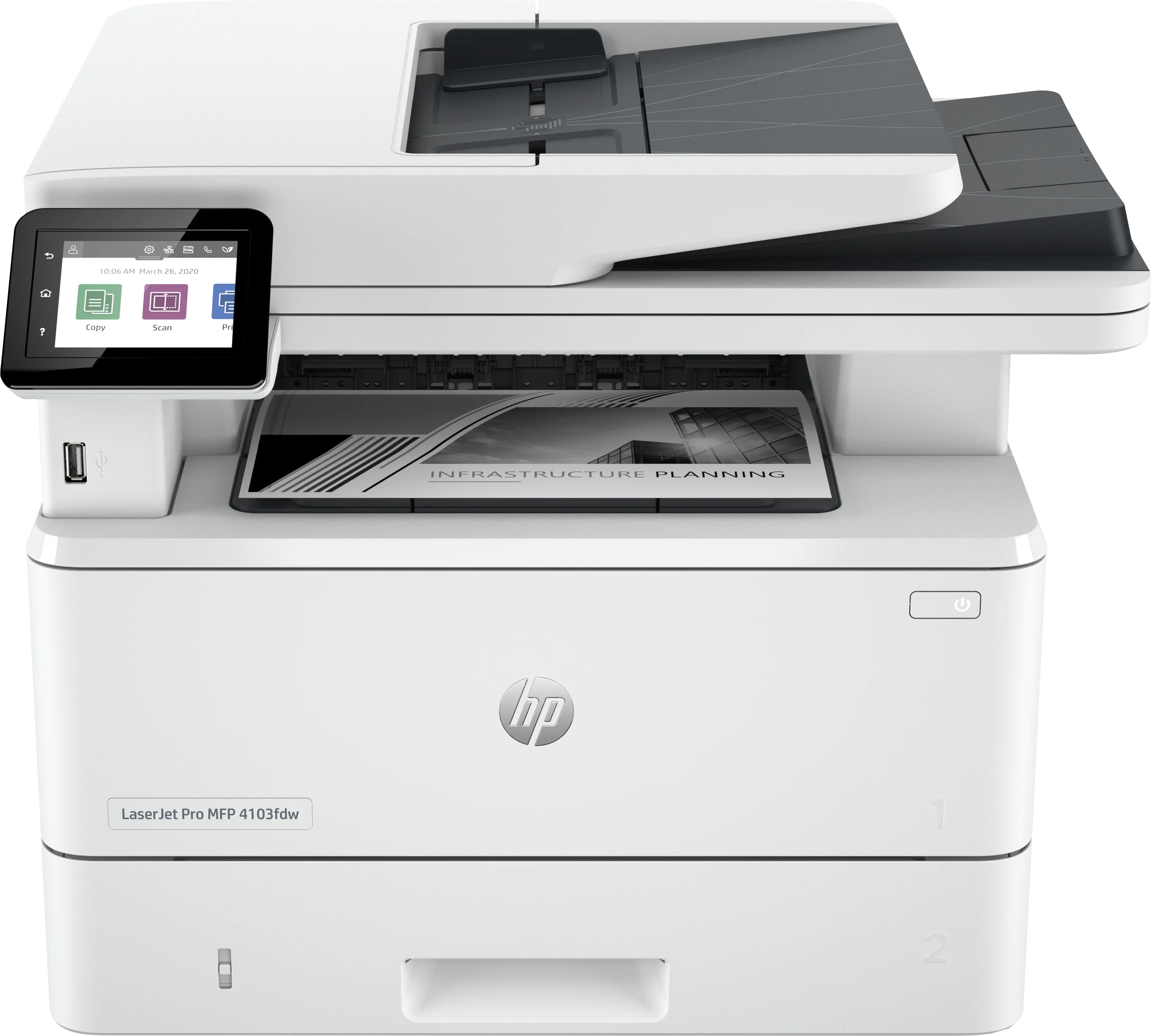 Imprimante Multifonction Laser Monochrome HP LaserJet Pro 4103fdw (2Z629A)
