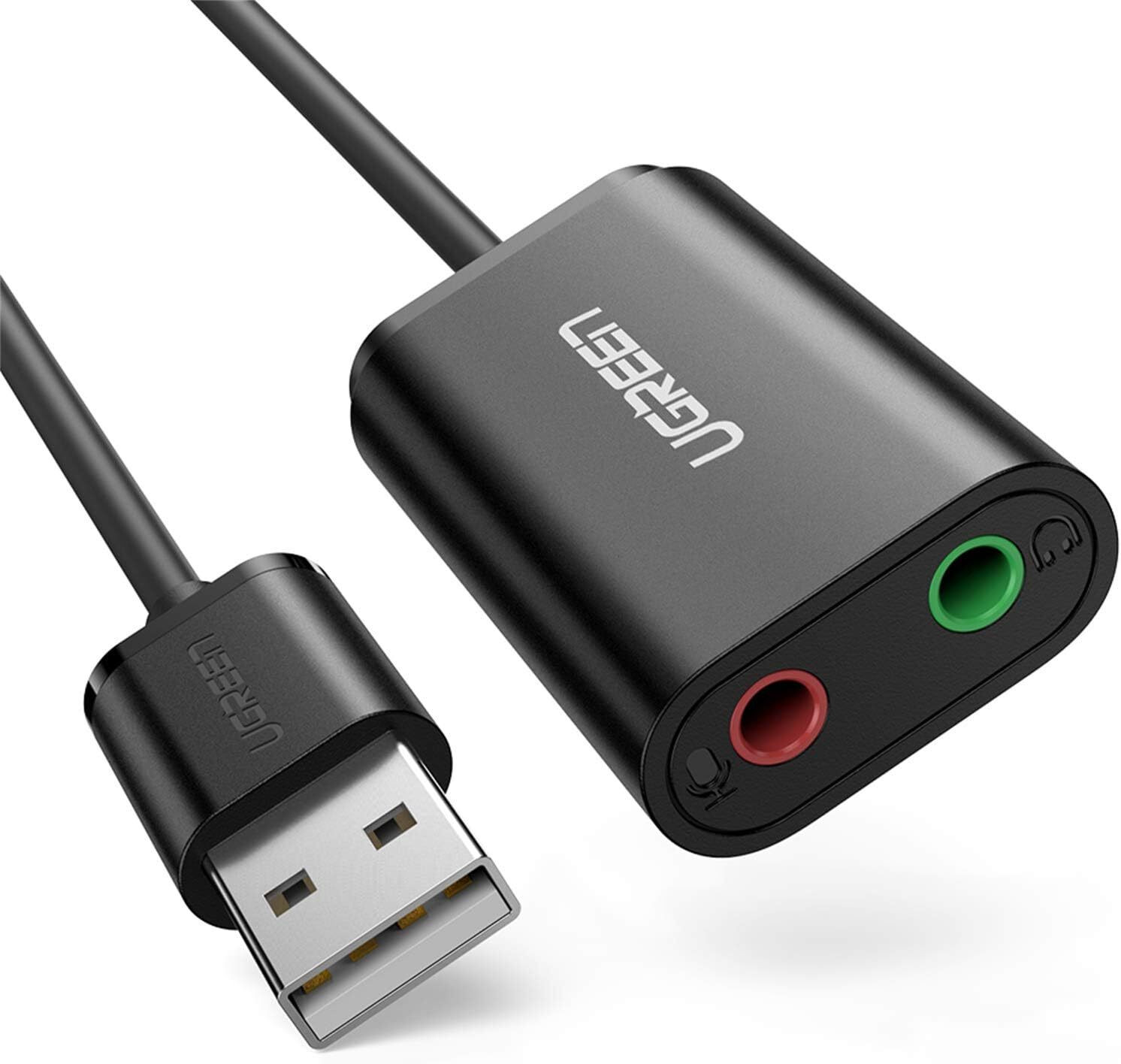 Adaptateur Ugreen USB-A vers 3.5 mm audio Stereo Noir (30724)