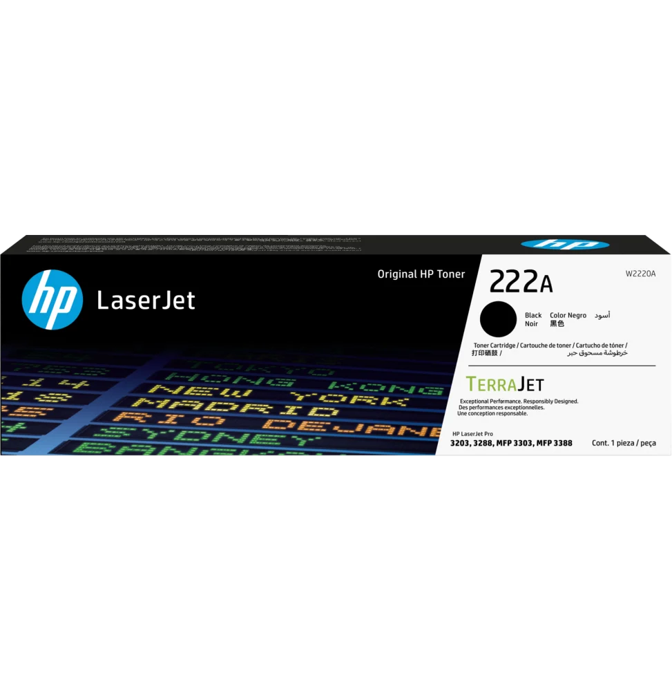 HP 222A Noir (W2220A) - Toner HP LaserJet d'origine