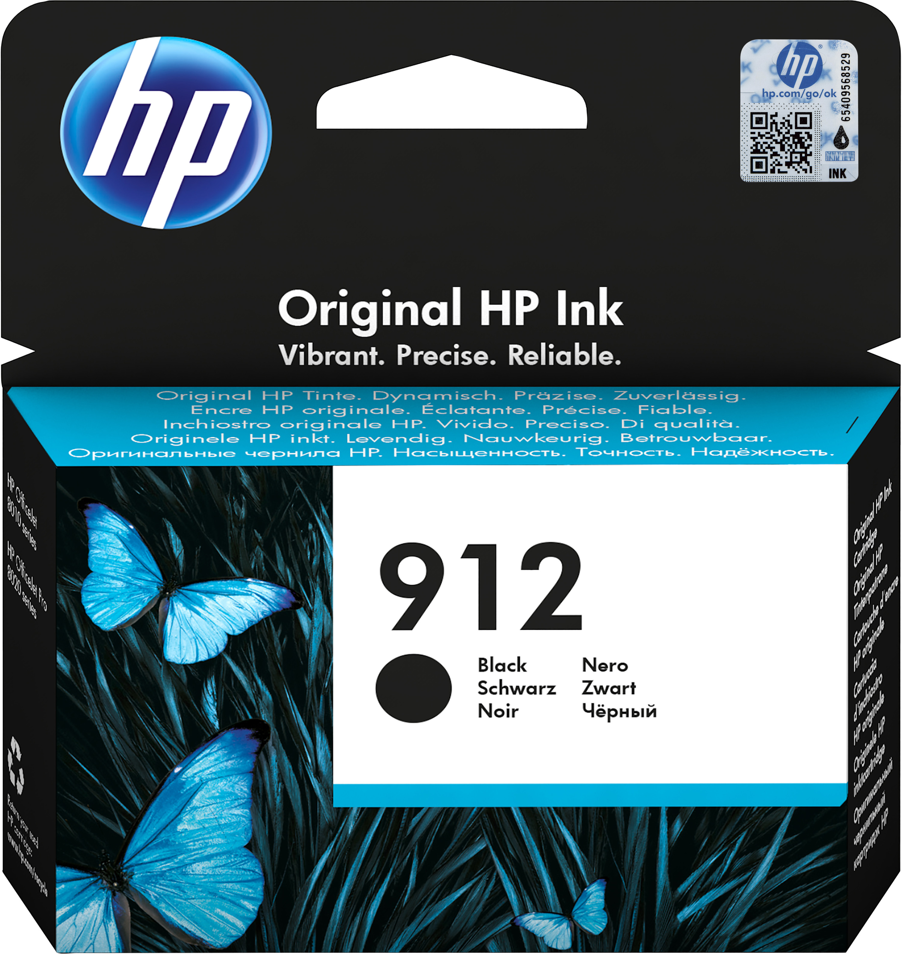 HP 912 Noir - Cartouche d'encre HP d'origine (3YL80AE)