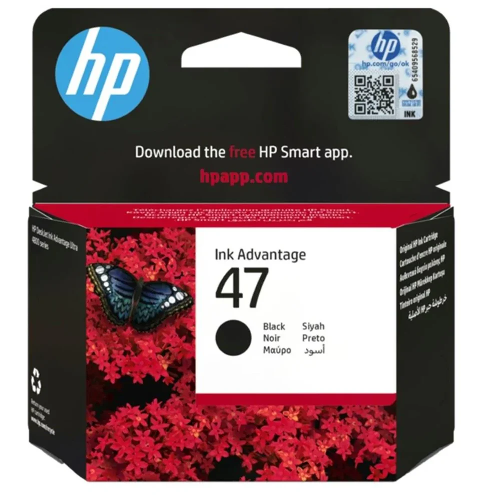 HP 47 Noir - Cartouche d'encre HP d'origine (6ZD21AE)