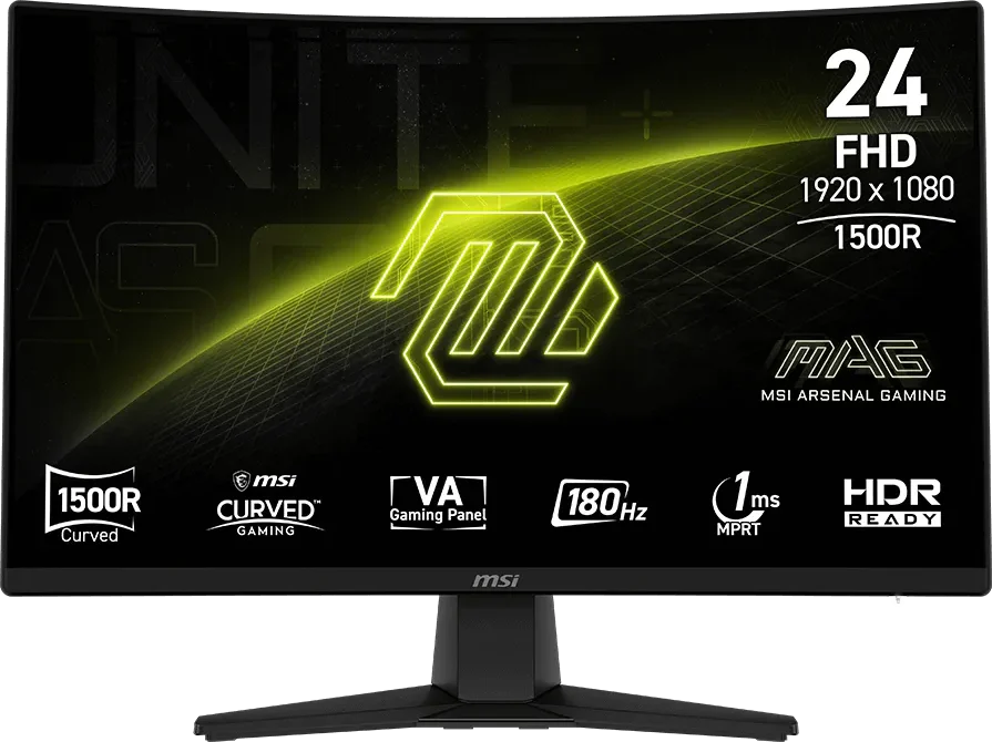 Écran incurvé Gaming 24" Full HD MSI MAG 242C (9S6-3BC31T-009)