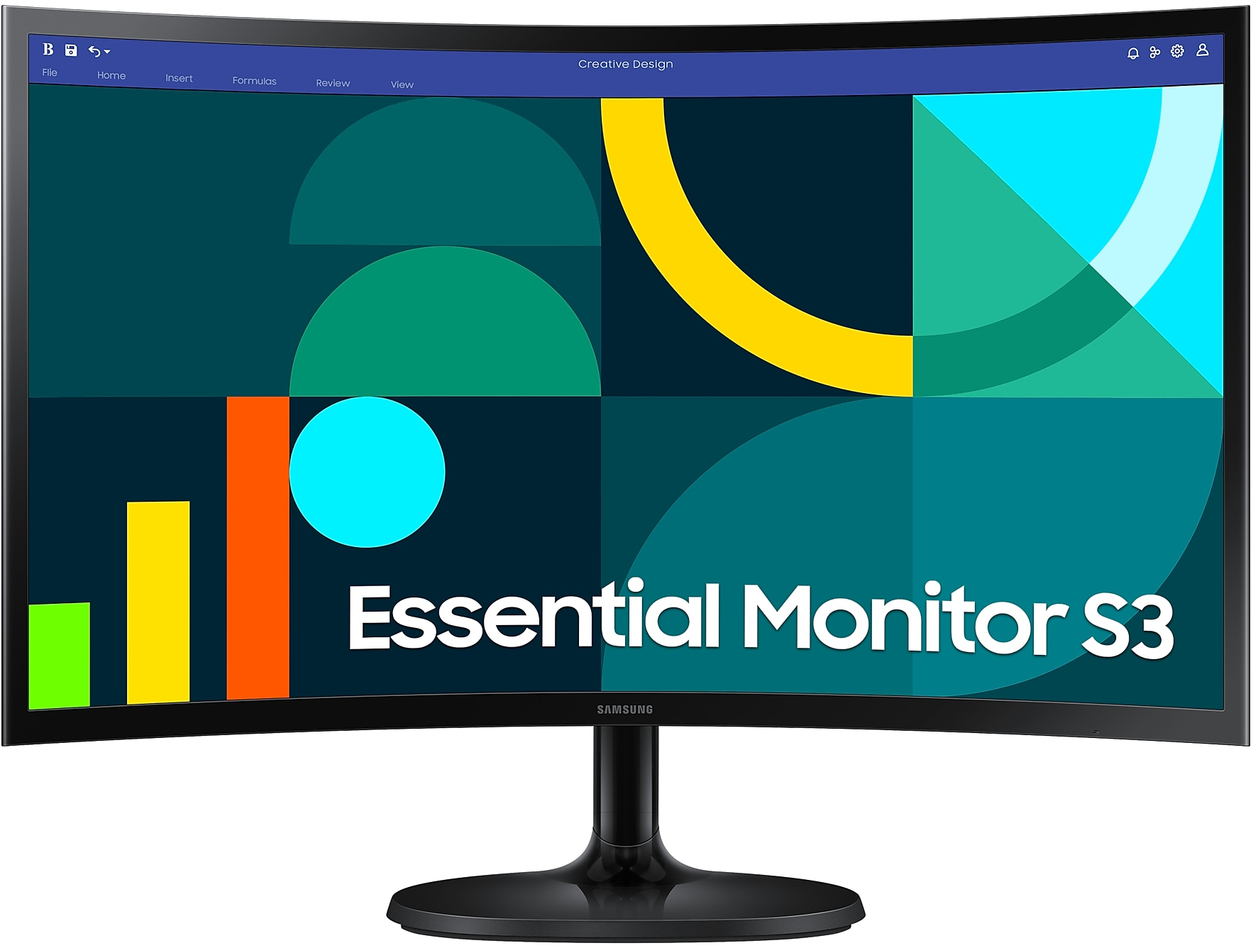 Écran 24" incurvé Full HD Samsung Essential S3 S36GD (LS24D360GAUXEN)