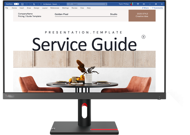 Écran 23,8" Full HD Lenovo ThinkVision S24i-30 (63DEKAT3EU)