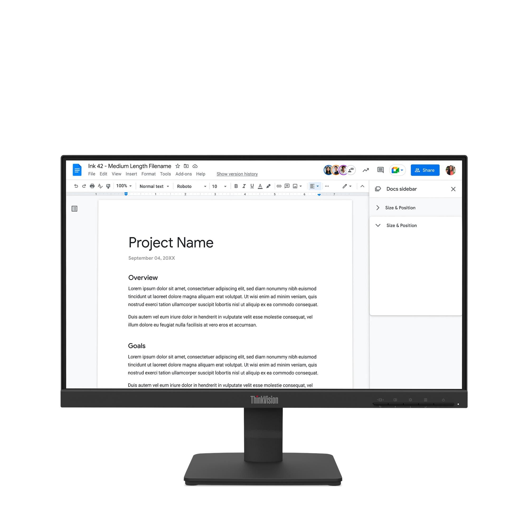 Écran Plat 22" Lenovo ThinkVision S22-4e FullHD (64CBKAT6EU)