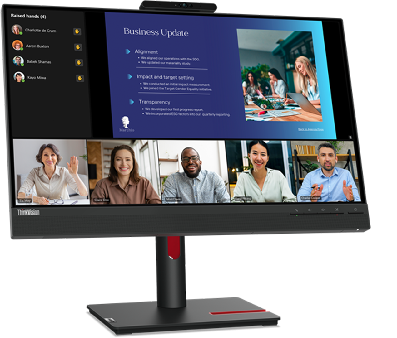 Écran Plat 24" Lenovo ThinkVision T24v-30 (63D8MAT3EU)