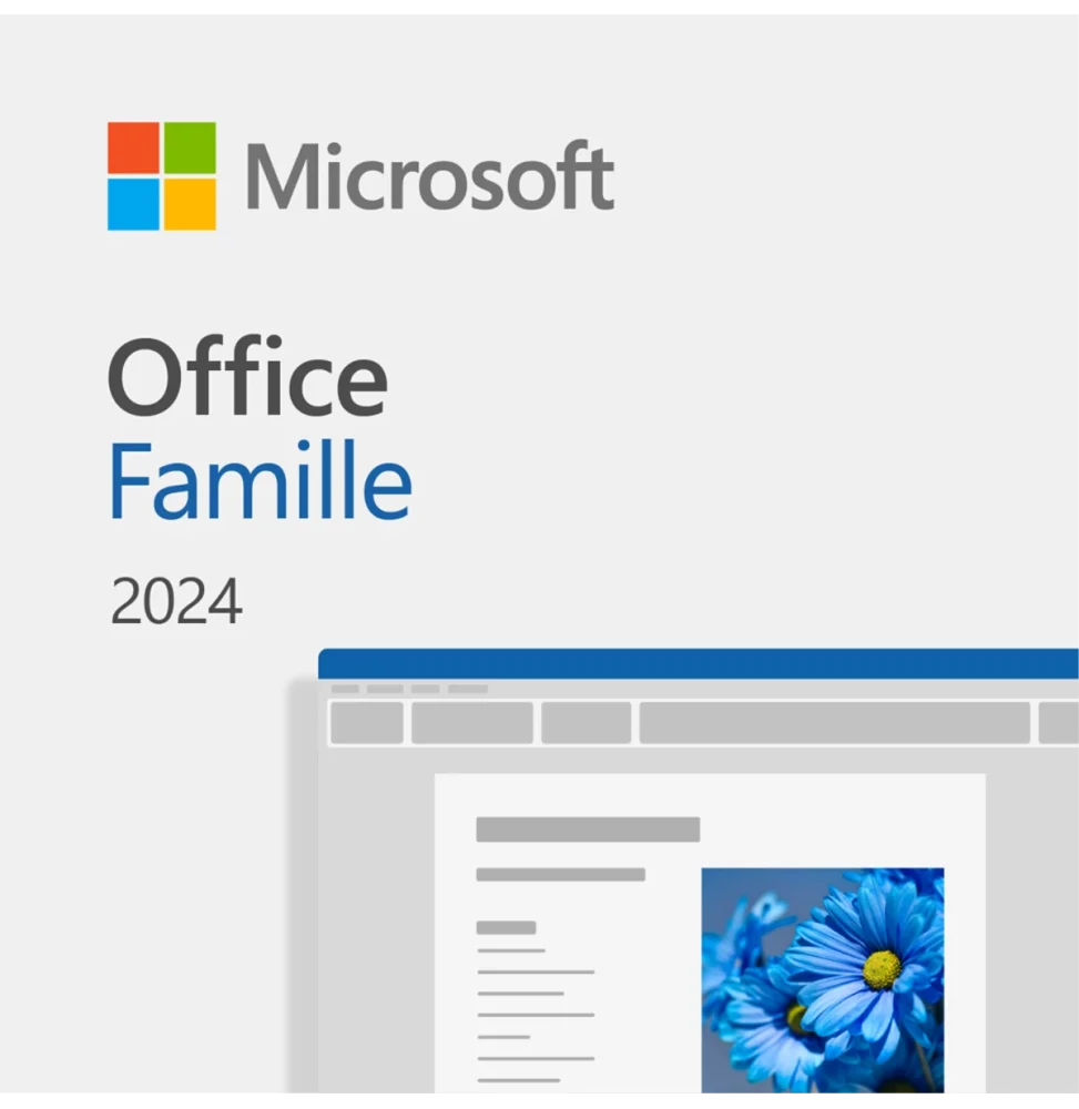 Microsoft Office Famille 2024 - Achat définitif pour 1 PC ou Mac