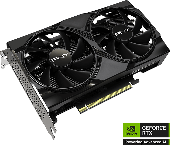 Carte Graphique à double ventilateur PNY GeForce RTX 5060 NVIDIA 8GB PCIE 5.0 (VCG50608DFXPB1)