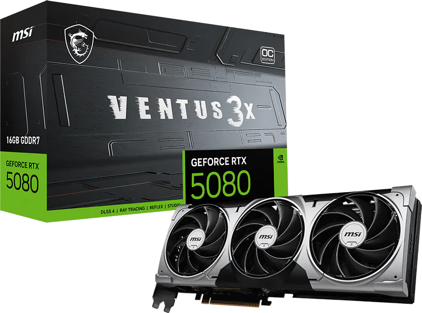 Carte Graphique MSI GeForce RTX 5080 16G VENTUS 3X OC (912-V531-428)