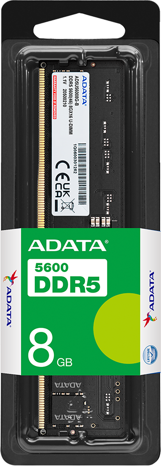 Barrette mémoire ADATA U-DIMM 8GB DDR5-5600 MHz - PC bureau (AD5U56008G-S)
