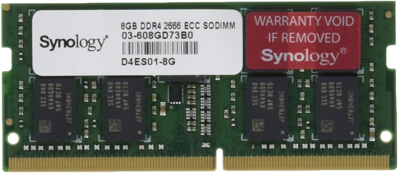 Barrette mémoire Synology SO-DIMM 8GB DDR4 ECC - Serveur Nas (D4ES01-8G)