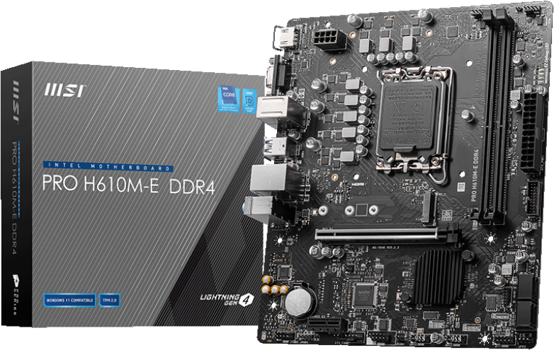 Carte Mère MSI PRO H610M-E DDR4 (911-7D48-062)