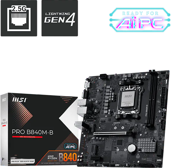 Carte Mère MSI PRO B840M-B (911-7E76-002)