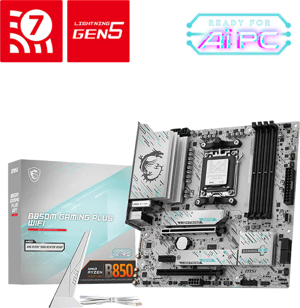 Carte Mère MSI B850M GAMING PLUS WIFI (911-7E66-001)