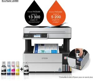 Epson EcoTank L6490 Imprimante multifonction à réservoirs rechargeables (C11CJ88404)