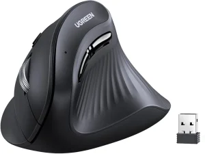 Souris sans fil Bluetooth Ugreen Multi-mode Vertical Noir (25444)