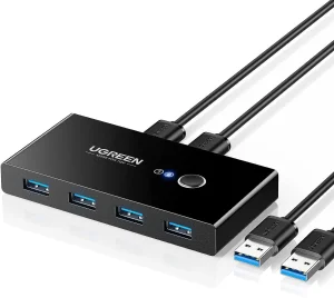 Switch USB 3.0 Ugreen 4 Ports pour 2 PC (30768)